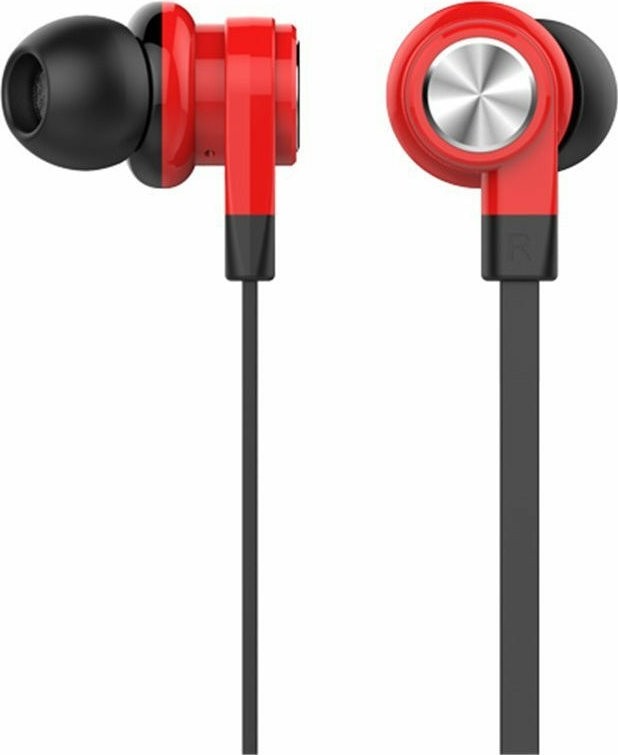 CELEBRAT earphones με μικρόφωνο D9, 10mm, 1.2m, κόκκινα
