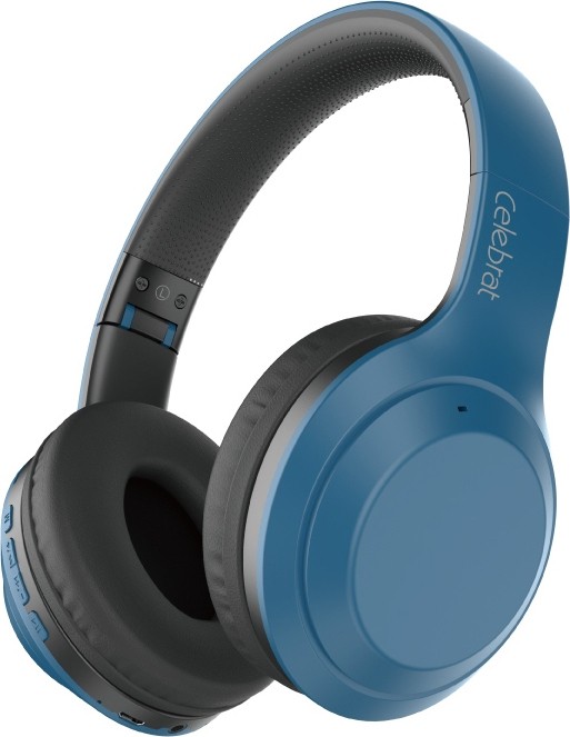 CELEBRAT A24 headphones wireless & wired BT 5.0 40mm ακουστικά μπλέ