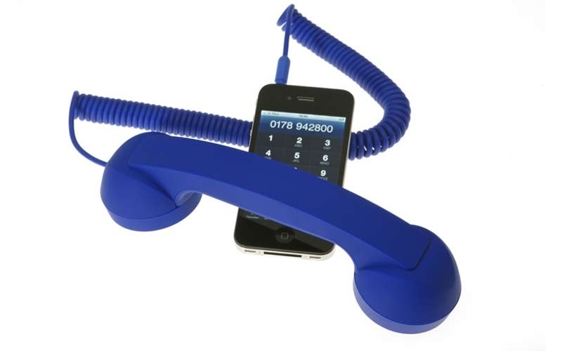 Retro Cell Phone Handset Ακουστικό Native Union Moshi Moshi Σε Μπλε Χρώμα 