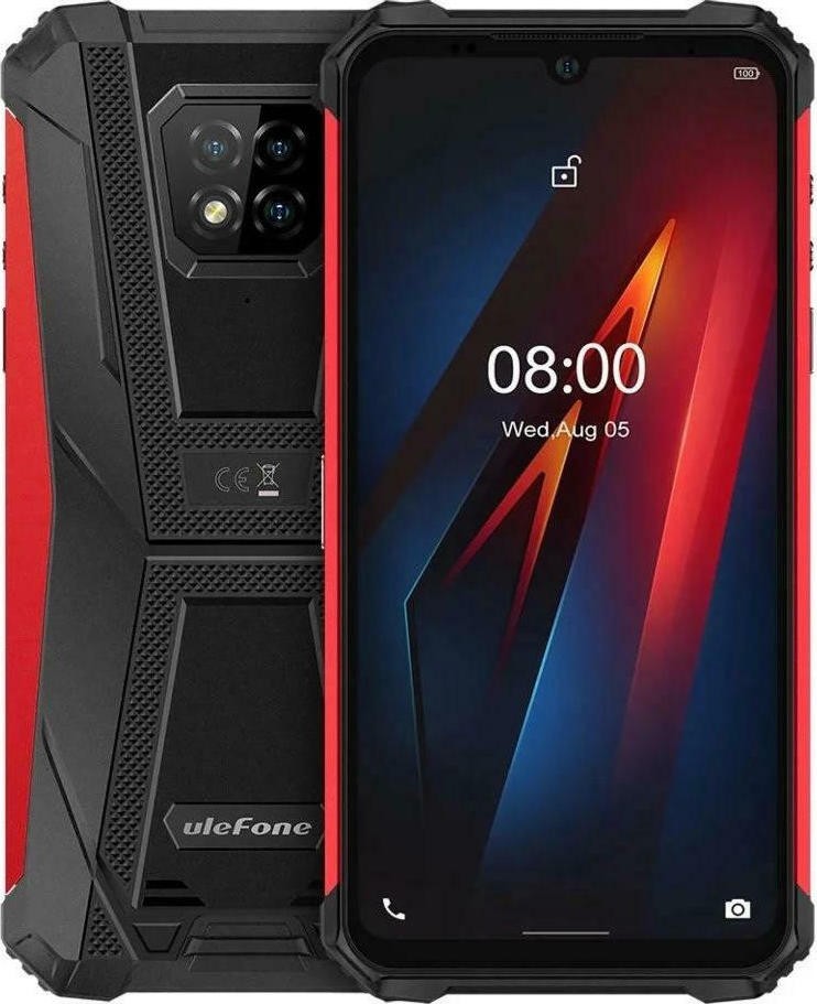 SUNSHINE SS-057R Frosted Hydrogel Τζαμάκι Προστασίας για Ulefone Armor 8 Dual SIM (4GB/64GB) Ανθεκτικό Smartphone Κόκκινο