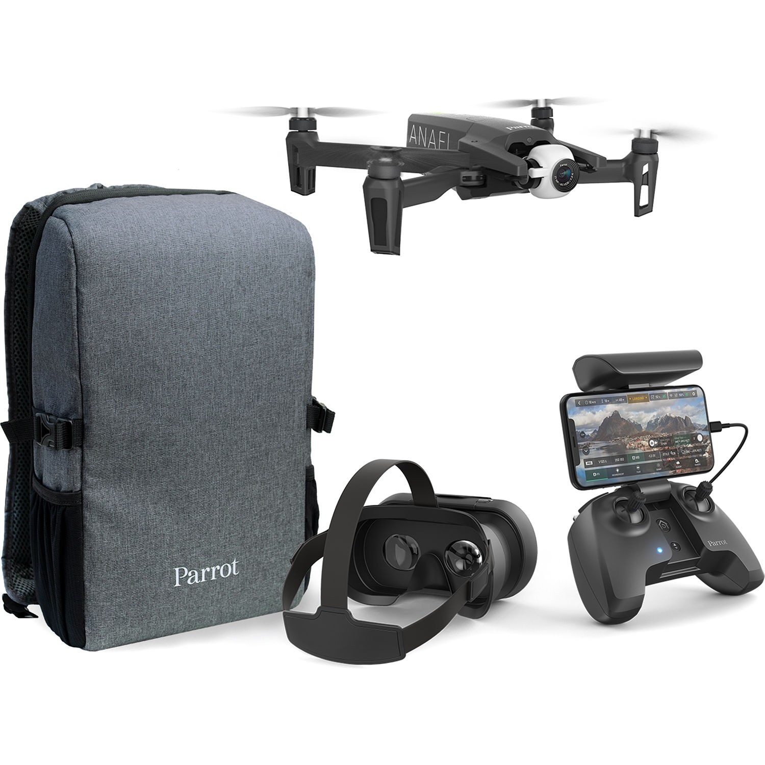 Parrot Anafi 4K HDR Camera Drone + Skycontroller FPV Pack Black (PF728050AA)
