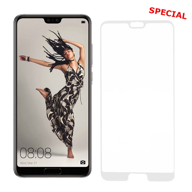 IDOL 1991 TEMPERED GLASS HUAWEI P20 PRO 6.1" 9H 0.25mm 2.5D SPECIAL FULL COVER WHITE