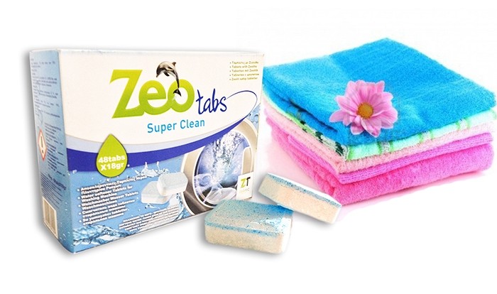 Zeo Tabs Super Clean - Αποσκληρυντικό νερού για πλυντήρια ρούχων 48 Ταμπλέτες