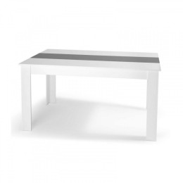 Ξύλινο Τραπέζι 160 X 90 X 75 Cm Χρώματος Λευκό Gloria Idomya 30080246