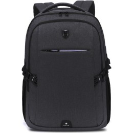 ARCTIC HUNTER τσάντα πλάτης B00386-BK με θήκη laptop 15.6", USB, μαύρη