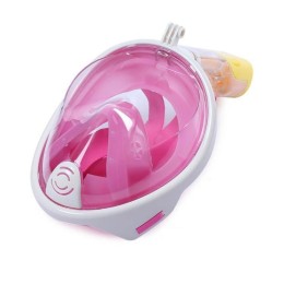 Μάσκα Θαλάσσης Full Face Ροζ με Αναπνευστήρα και Βάση για Action Camera Free Breath M2068G