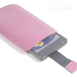 Προστατευτική Δερμάτινη Θήκη Smart Case XL Συμβατή Με Samsung Galaxy S3 και Πολλά Κινητά Ροζ